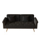 Luxurious Velvet Sofa Bed With Nail Head Trim And Matching Pillow - Furniture Home Direct