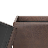 Rockwood - Upholstered Cube Storage Ottoman With Tray - Furniture Home Direct