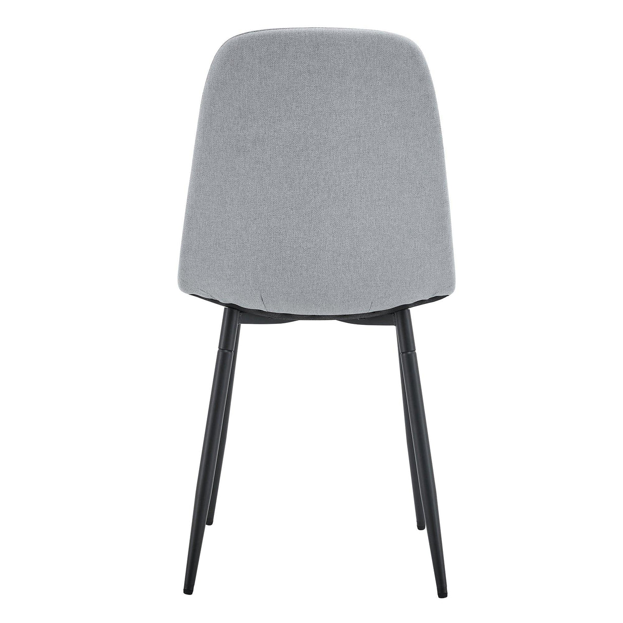 Dining Chair Set Modern Fabric with Metal Legs Gray - Furniture Home Direct