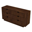 Lola - Mid-Century Modern Dresser With 6 Drawers - Dark Brown - Furniture Home Direct