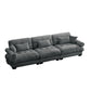 Modern Oversize Sofa With Cloud Like Comfort, Featuring Waist And Throw Pillows - Furniture Home Direct