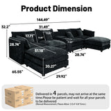 U Shaped Sectional Cloud Couch For Living Room - Furniture Home Direct