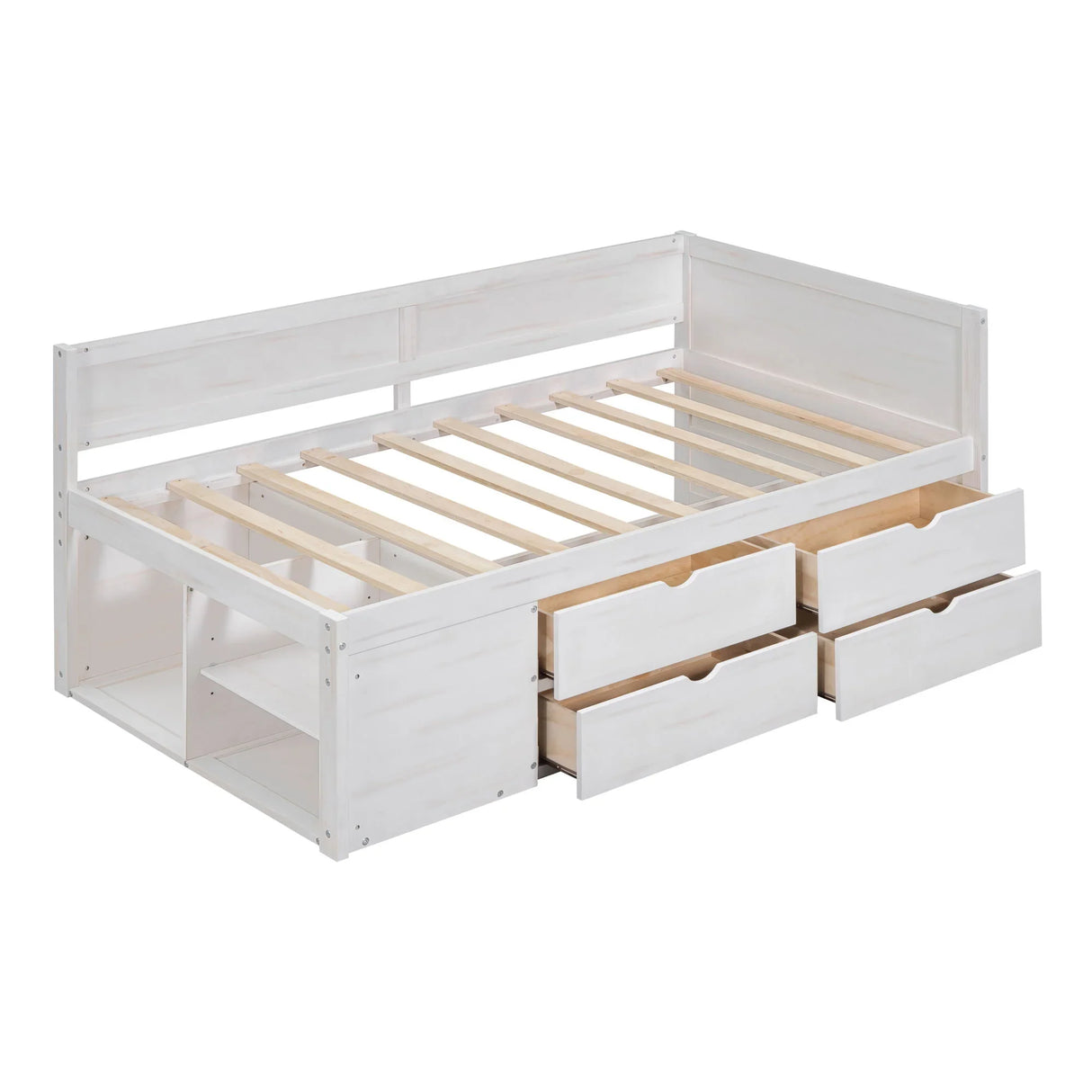 Daybed With Drawers And Shelves - Furniture Home Direct