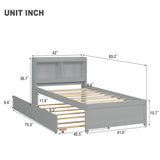 Twin Bed With Trundle, Bookcase - Furniture Home Direct