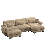 Super Comfort Oversized Modular Sectional Sofa With Movable Ottoman - Furniture Home Direct