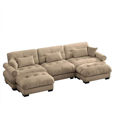 Super Comfort Oversized Modular Sectional Sofa With Movable Ottoman - Furniture Home Direct