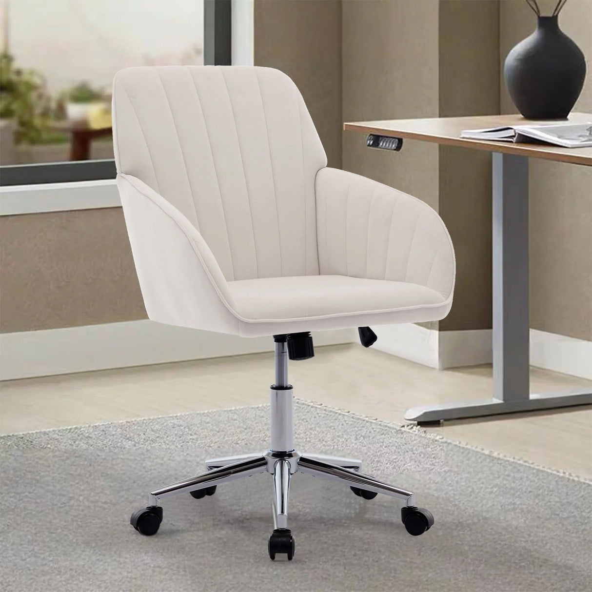 Adjustable Ergonomic Office Chair, Swivel Backrest Seat - Furniture Home Direct