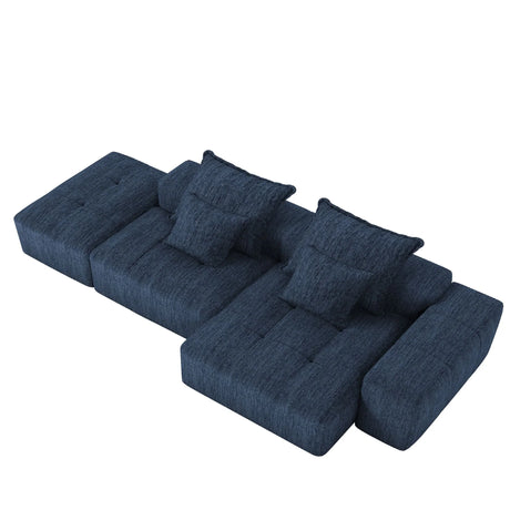 Modern Oversized Diy Combination Modular Sectional Sofa With Pillows - Furniture Home Direct