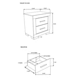 Elsa - 2 Toned Nightstand With Bar Handle And Spacious Drawers - Furniture Home Direct