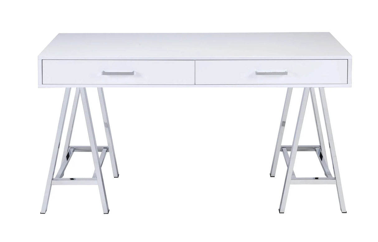 Coleen - High Gloss Writing Desk With USB - Furniture Home Direct