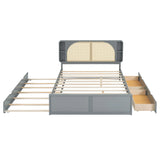 Headboard Bed With 2 Drawers And Trundle - Furniture Home Direct
