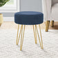 Ottoman, Pouf, Footrest, Foot Stool, Round Gold Metal Legs, Contemporary, Modern - Furniture Home Direct