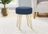 Ottoman, Pouf, Footrest, Foot Stool, Round Gold Metal Legs, Contemporary, Modern - Furniture Home Direct