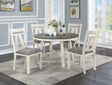 Dining Set Round Table With Chairs Antique White Gray - Furniture Home Direct