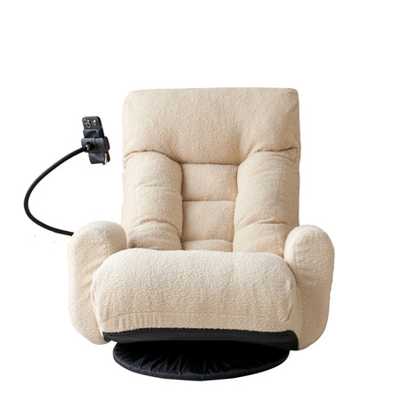 Adjustable Swivel Lounge Chair With 360 Degree Rotating Seat And Headrest Support - Furniture Home Direct