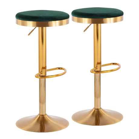 Dakota - Contemporary Upholste Adjustable Barstool (Set of 2) - Furniture Home Direct