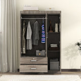 3 Door Wardrobe With 2 Drawers - Furniture Home Direct