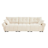 Chenille Sofa - White - Furniture Home Direct