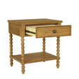 Traditional Durable Nightstand Table With Drawer And Shelf - Furniture Home Direct