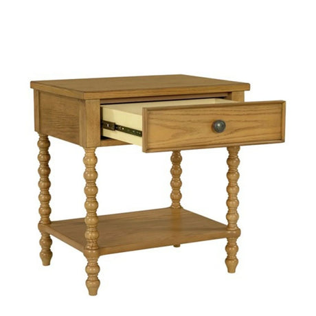 Traditional Durable Nightstand Table With Drawer And Shelf - Furniture Home Direct