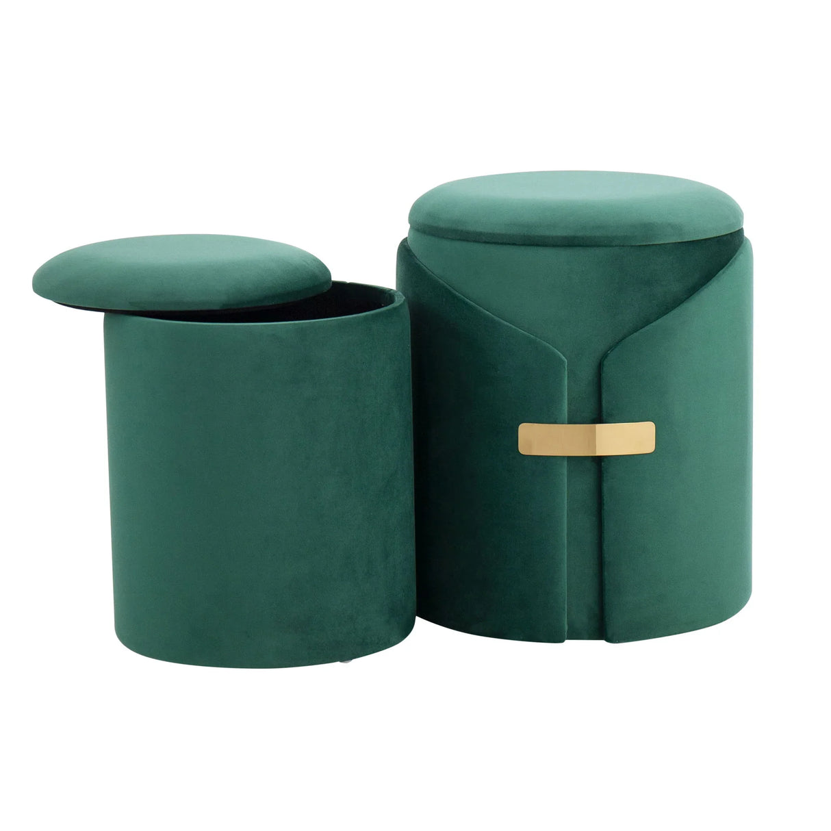 Dahlia - Contemporary / Glam Nesting Ottoman Set - Furniture Home Direct