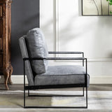 Classic Mid Century Modern Accent Chair With Durable Square Metal Frame, Armchair - Furniture Home Direct