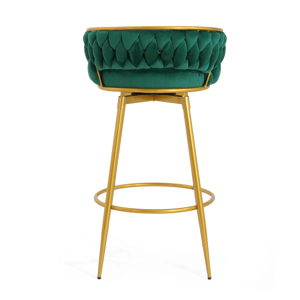 Counter Height Stools Tufted Velvet Gold Frame Green - Furniture Home Direct