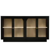 Storage Cabinet With Door For Living Room, Dining Room - Black - Furniture Home Direct