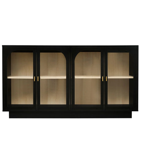 Storage Cabinet With Door For Living Room, Dining Room - Black - Furniture Home Direct