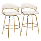 Jie - Glam Fixed Height Counter Stool (Set of 2) - Furniture Home Direct