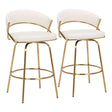 Jie - Glam Fixed Height Counter Stool (Set of 2) - Furniture Home Direct