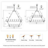 Extra Large Wagon Wheel Chandelier, 2 Tier 36 Lights (No Include) Farmhouse Industrial Round High Ceiling Pendant Light Adjustable Chain, For Dining Room, Living Room, Kitchen - Black - Furniture Home Direct