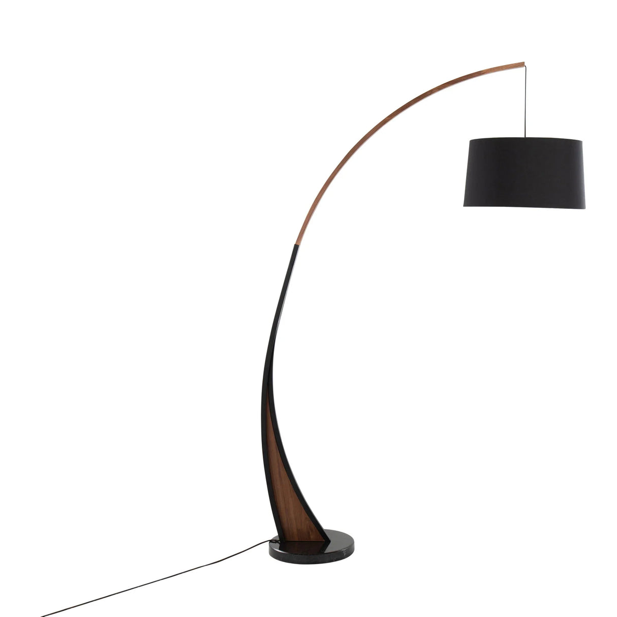 Noah - Mid-Century Modern Floor Lamp - Walnut - Furniture Home Direct