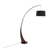 Noah - Mid-Century Modern Floor Lamp - Walnut - Furniture Home Direct