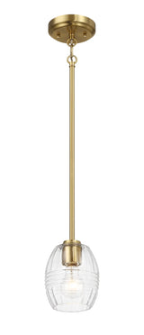 Vista - Single Pendant Chain Hanging Light - Clear / Gold - Furniture Home Direct