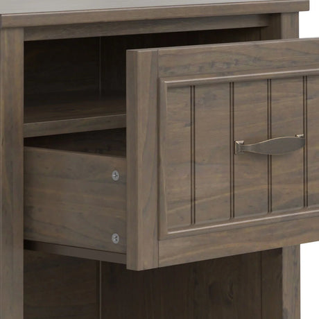 Lev - Bedside Table - Smoky Brown - Furniture Home Direct