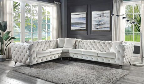 Atronia - Sectional Sofa With 4 Pillows - Beige - Furniture Home Direct