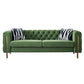 Chesterfield - Modern Tufted Velvet Living Room Sofa, 84.25''W Couch - Furniture Home Direct