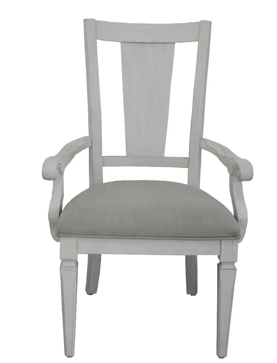 Katia - Arm Chair (Set of 2) - Light Gray / White - Furniture Home Direct