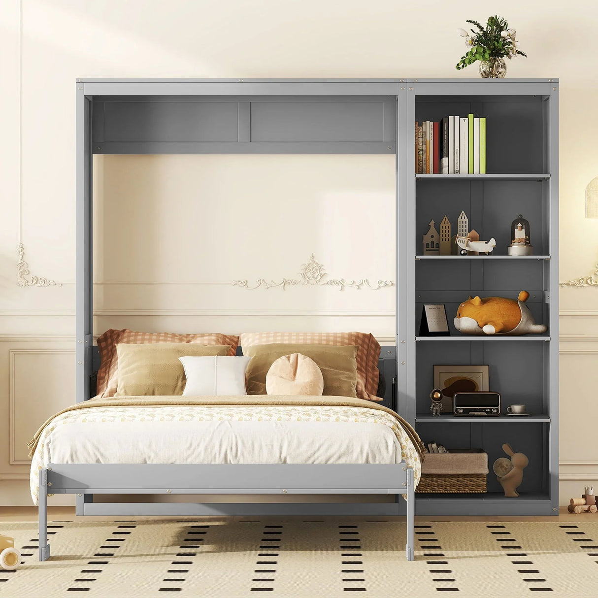 Murphy Wall Bed With Shelves - Furniture Home Direct