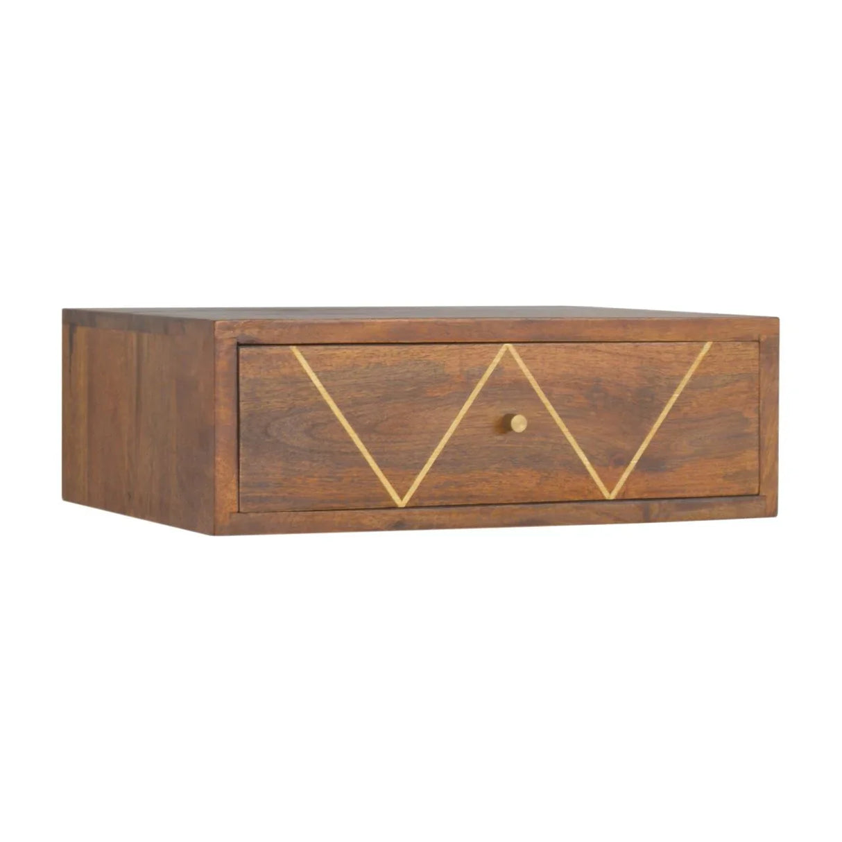 Floating Bedside Table - Chestnut - Furniture Home Direct