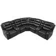 Manual Reclining Sectional Sofa Set, L Shaped Symmetrical Motion Sofa Corner Couch Sets With Storage Boxes, 4 Cup Holders And LED Light Strip For Living Room - Furniture Home Direct