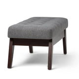 Draper - Upholstered Mid Century Tufted Ottoman Bench - Furniture Home Direct