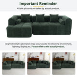 Sectional Sofa Modular Tufted Chenille Upholstery Green - Furniture Home Direct