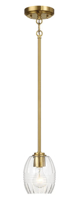 Vista - Single Pendant Chain Hanging Light - Clear / Gold - Furniture Home Direct