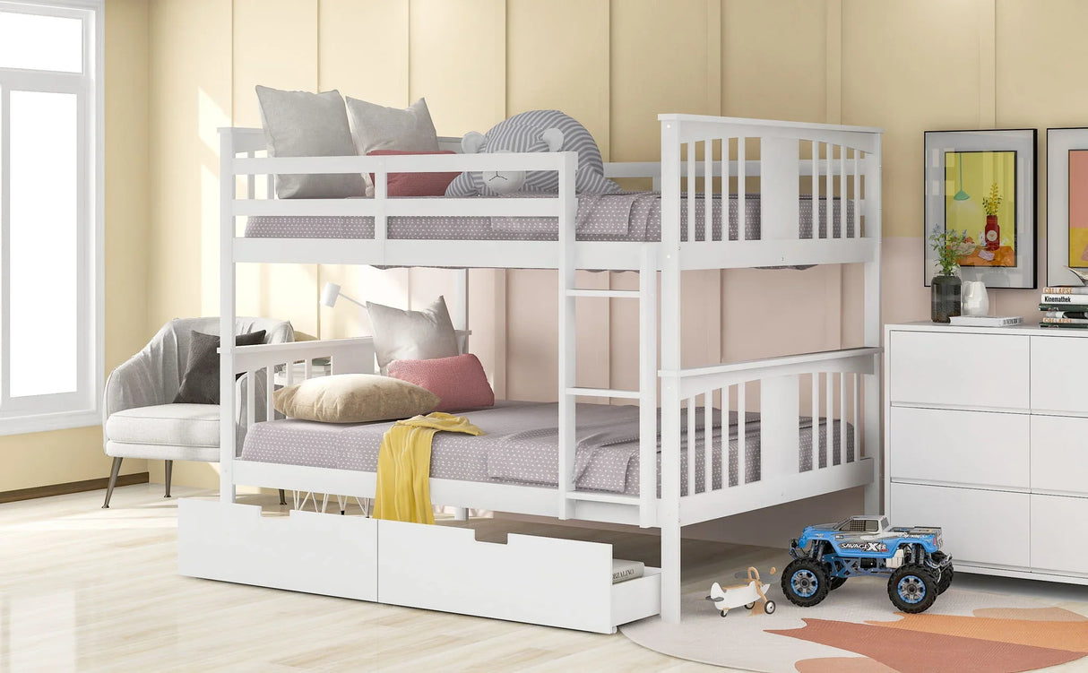 Bunk Bed With Ladder For Bedroom, Guest Room Furniture - Furniture Home Direct