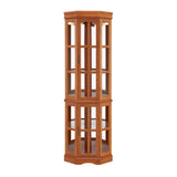 Corner Curio Cabinet With 5 Shelves And Lighting System (E26 Light Bulb Not Included) - Furniture Home Direct