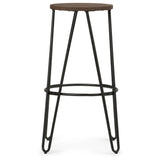 Simeon - Multifunctional Metal Stool With Wood Seat - Furniture Home Direct