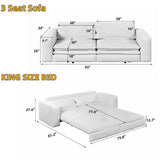 Sleeper Pull Out Sofa Bed, 3 In 1 Convertible Chaise Lounge - Furniture Home Direct