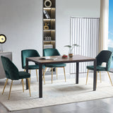 Velvet Dining Chairs With Metal Legs And Hollow Back Upholstered Dining Chairs - Furniture Home Direct